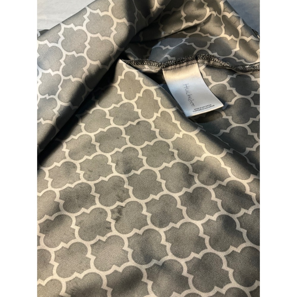 Express‎ Women's Geometric Quatrefoil Print V-Neck Cap Sleeve Blouse Top Size S - Picture 3 of 5
